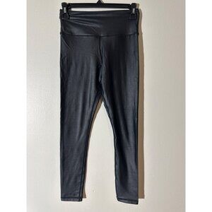 Zyia Active Black High-Rise Compression Leggings Size 2 Stretchy & Sleek